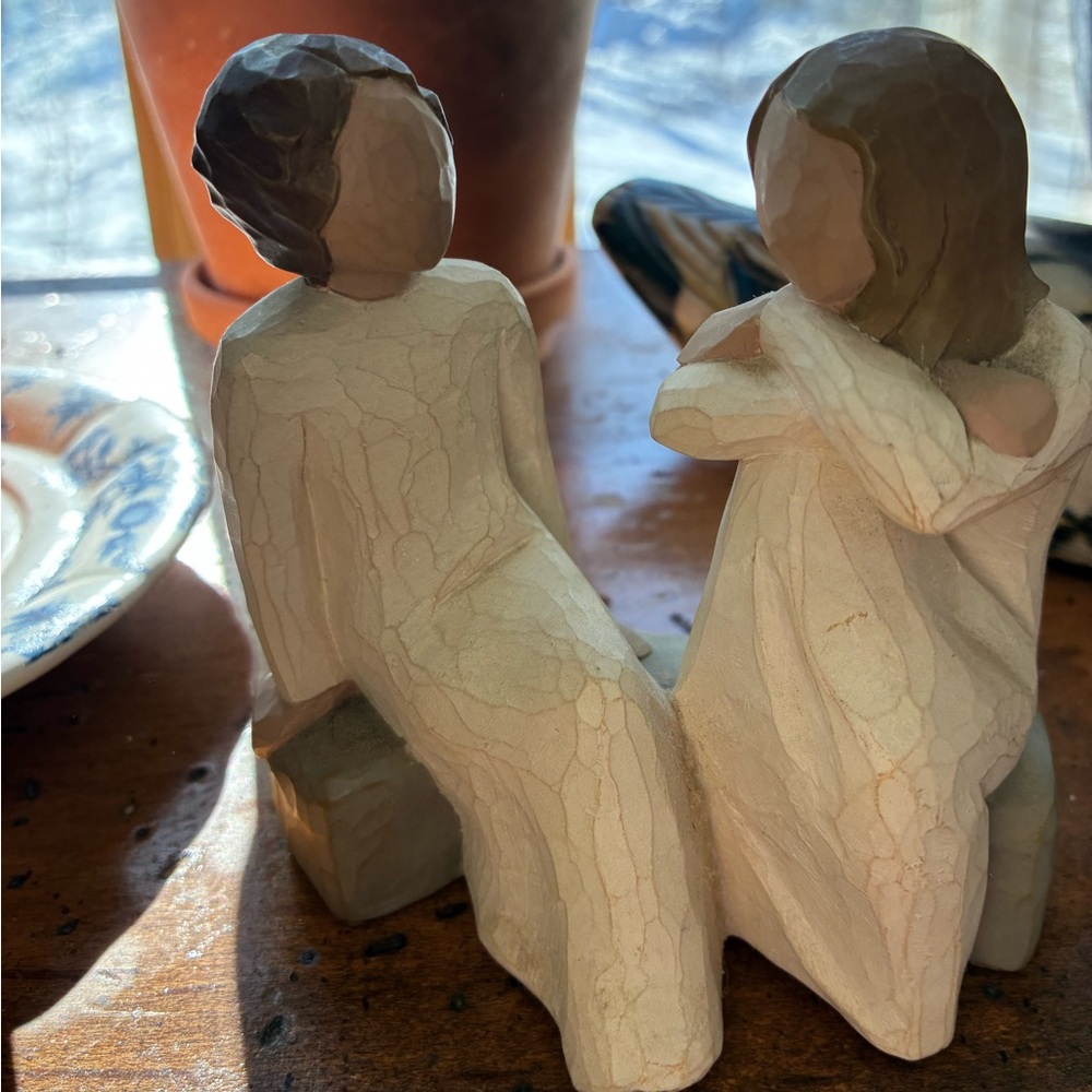 Willow Tree Cream and Brown Sculpture